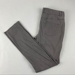 Camaieu Womens Chino Pants Gray Stretch Pockets 10